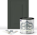 ALL-IN-ONE Paint by Heirloom Traditions, Envy (Slate Green), Quart - Durable cabinet and furniture paint. Built in primer and top coat, no sanding needed. Includes our 30 featured color card.