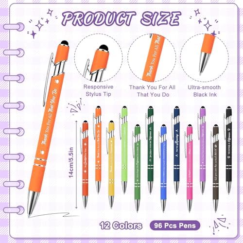 96 Set Employee Appreciation Gifts Bulk Team - 96Pack Coffee Cup Notepad+96 Ballpoint Pens+ 96 Drawstring Gift Bags, Bulk Gifts for Coworkers/Staffs/Teachers/Christmas