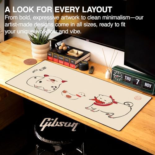 MPCO. Farmy Friends Gaming Desk Pad, 36" x 17" Duraglyde Fabric Desk Mat