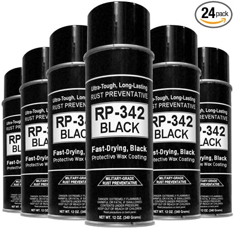 Cosmoline RP-342 Black Rust Preventive Spray (Military-Grade) 24-Cans