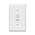 ENERLITES 4-Way Toggle Light Switch with Wall Plate, Four Way, Side Wiring, Copper Wire Only, Grounding Screw, Residential Grade, 15A 125VAC 60Hz,UL Listed, 84150-WWP, White