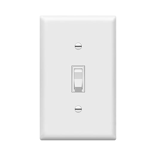 ENERLITES 4-Way Toggle Light Switch with Wall Plate, Four Way, Side Wiring, Copper Wire Only, Grounding Screw, Residential Grade, 15A 125VAC 60Hz,UL Listed, 84150-WWP, White