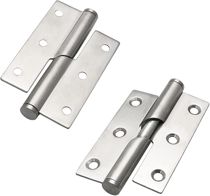 2pcs Stainless Steel Lifting Hinge 3" Rising Butt Handed Lift Off Door Hinge Right