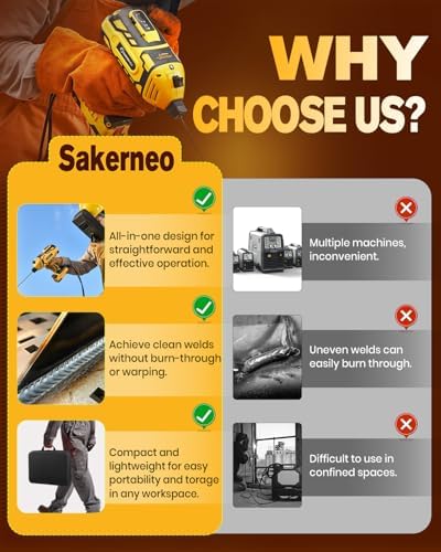 SakerNeo Portable Handheld Welding Machine 110V with IGBT Inverter