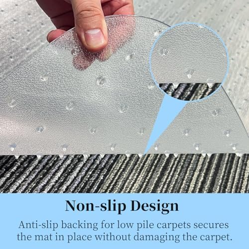 Tonaus Office Chair Mat for Carpet 36"x48" for Low Pile Carpets, Ship Flat