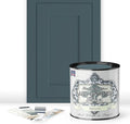 ALL-IN-ONE Paint by Heirloom Traditions, Spruce (Muted Blue Green), Quart - Durable cabinet and furniture paint. Built in primer and top coat, no sanding needed. Includes our 30 featured color card.
