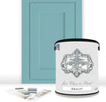 ALL-IN-ONE Paint by Heirloom Traditions, Amalfi (Agua Blue), Gallon - Durable cabinet and furniture paint. Built in primer and top coat, no sanding needed. Includes our 30 featured color card.