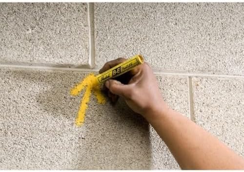 80621- B-E Paintstik Rough Surface Solid Paint Marker, Best for Very Rough Surfaces: Forgings, Castings, Concrete and Lumber, Yellow (12Pk) Made in USA
