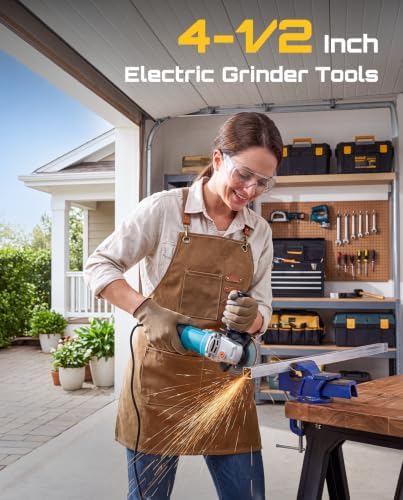 SEESII Angle Grinder 4-1/2 inch with 2 Pack Holder, 1200W Small Grinder