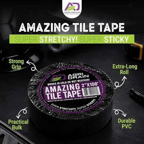 Amazing Tile Tape 2" x 108' Strong Adhesive Waterproof Tape