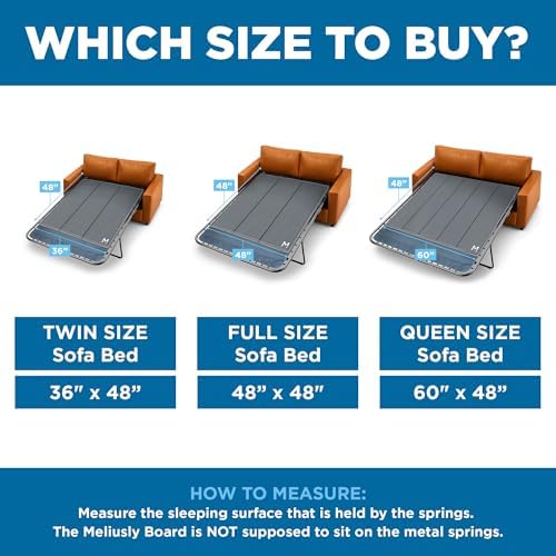 Meliusly Sleeper Sofa Bed Support Board Full (48x48) - Heavy Duty Wood