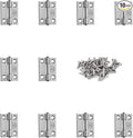 10pcs 304 Stainless Steel 3/4-inch Folding Butt Hinges Mini Hinges Small Box Hinges for Case Wooden Jewelry Box Lid (19mm x 15mm x 0.6mm)