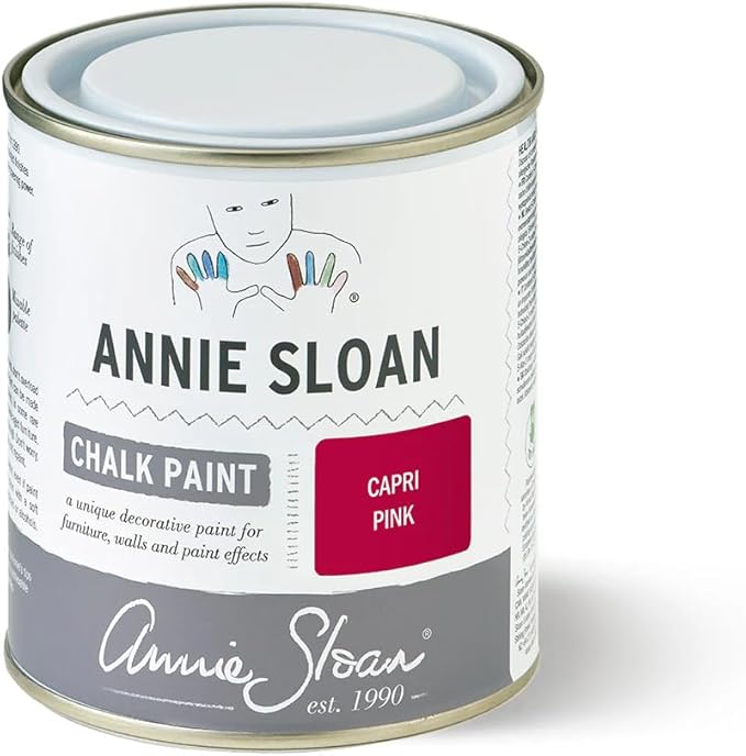 Annie Sloan Chalk Paint® (Capri Pink, 500 ml/16.9 Fl Oz) a unique decorative paint for furniture, cabinets and home décor with no sanding or priming