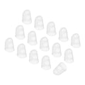PATIKIL Finger Tip Covers Cots, Light White Silicone Finger Protectors Gloves Breathable Reusable Fingertip Caps with Air Holes for Dry Skin Finger Cracking, S, 15 Pcs