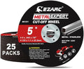 EZARC 5 Inch Metal Cut Off Wheels, .045 x 7/8-Inch, 25-Pack