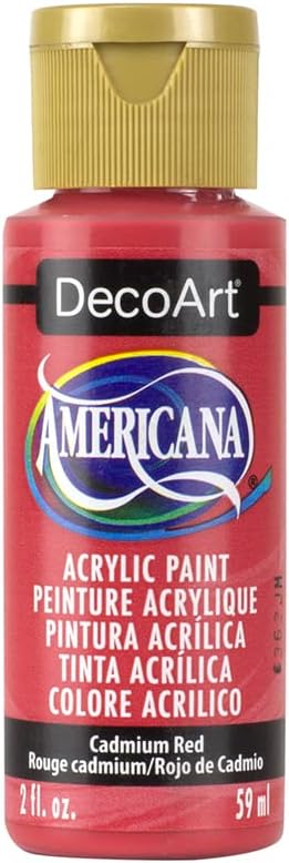 DecoArt Americana Acrylic Paint, 2-Ounce, Cadmium Red