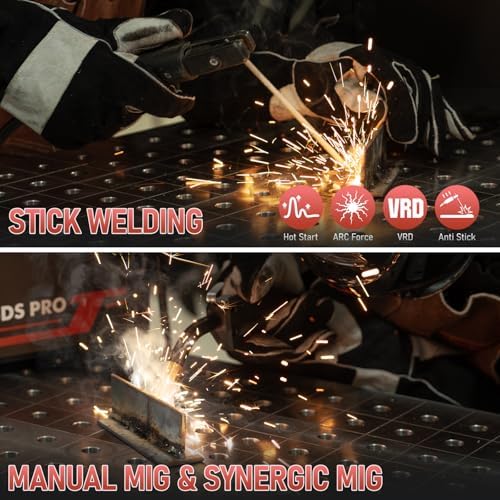 YESWELDER 165A MIG Welder and Lift TIG Torch, 110V/220V MIG/Flux Core MIG/Lift TIG/Stick