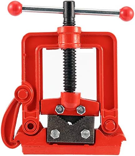 2 Pack Heavy Duty Pipe Vise, 3/5 Inch - 2 Inch Capacity Pipes Forged Bench Yoke Vise for Fixing Cutting from 15 to 50mm Pipes
