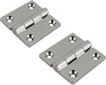 Marine Grade CAST Solid 304 Stainless Steel Mirror Polished Butt Hinges Marine Stainless Steel Heavy Duty 2-3/8" x 2-3/8" Pair for Boat, RVs