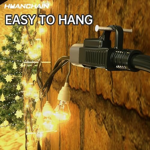 HUANCHAIN Black Outdoor Extension Cord 50 ft Waterproof, Indoor 16/3 Gauge Flexible Resistant Appliance Extension Cord Outside, 13A 1625W 16AWG SJTW, 3 Prong Electric Cable, ETL Listed