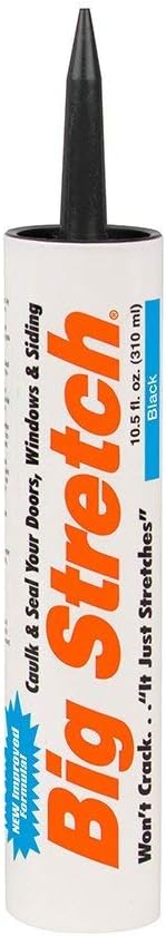 Sashco 10004 12 Pack 10.5 oz. Big Stretch Acrylic Latex High Performance Caulking Sealant, Black