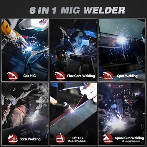 ARCCAPTAIN MIG165 Pro MIG Welder Machine 165A 120V 240V 6-in-1 Multiprocess