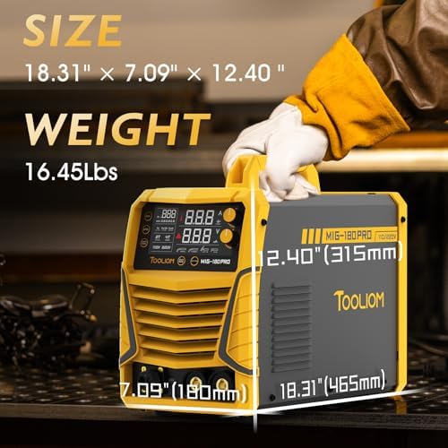 TOOLIOM 180A 110/220V 4-in-1 MIG Welder Kit with Lift TIG torch