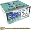 Jake Sales #10 x 3 Bronze Coated Multipurpose Wood Screw Torx/Star Drive Flat Head (Full Box - 1,500 Screw Count) Exterior Coated - ACQ Compatible Wood Screws