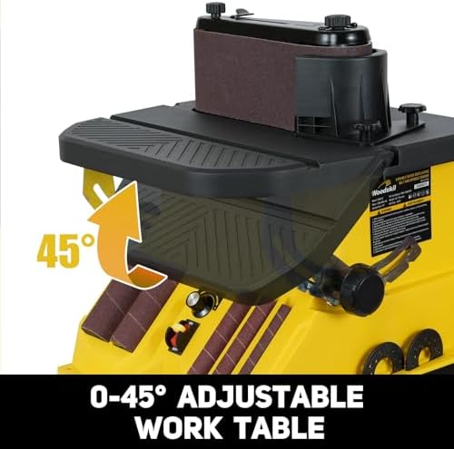Woodskil Variable Speed Oscillating Belt and Spindle Sander,4x24" Belt