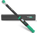 1/2 Inch Drive Digital Torque Wrench, 7.38-147.5Ft.lb/10-200N.m, Long Electronic Torque Wrench with Preset Value, Buzzer & LED Indicator, 2% Accuracy for Bike, Motorcycles, Car