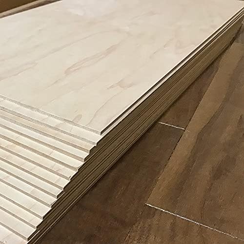 1/8" x 12" x 12" Maple Plywood - Perfect for CNC, Laser Cutting & Engraving - Cherokee Wood Products (24pcs)