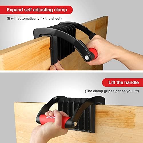 Goldblatt 2-Pack 1" Drywall Panel Carrier, Plywood Carrying Lifting Tool