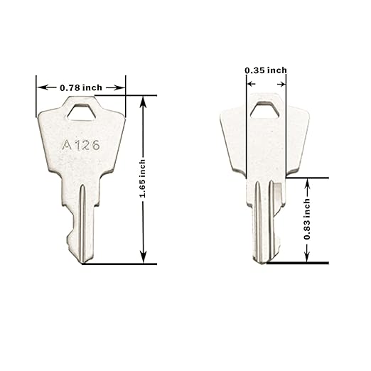 A126 Ignition Keys, 10Pcs A126 Keys Replacement for Linear, Pride, GoGo, Elite, AK-11, MDKP, AKR-1,Pride Mobility Scoote, Compatible ELEDIS Switch Start Key