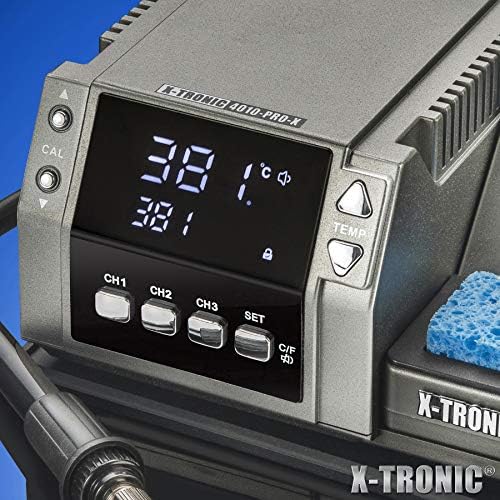 X-Tronic 4010-PRO-X • State of the Art • "Platinum Series" • 75 Watt Soldering Iron Station • Features a Calibration Func, 0-30 Minute Sleep Func, C/F Func, Unit Lock Func and 3 Temperature Presets!