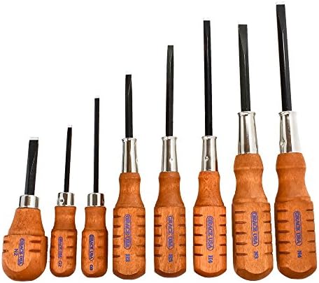 Grace USA Original Gun Care Screwdriver Set, Tools & Accessories for Gunsmithing & Woodworking, 8 Piece Set, Made in USA
