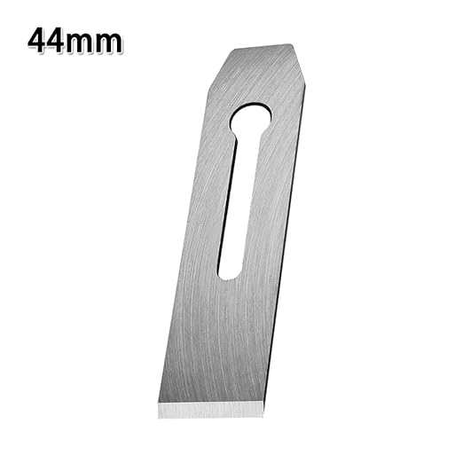 44MM 1¾ inch 1.73'' Replacement Iron Blade for Bench Hand Plane Woodwork Planer Cutter Carpentry Edge Trimming Saw Knife Trimmer for Woodworking DIY Tool Set with Planing Cover