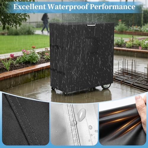 COSHNIBI Welding Cart Cover,Heavy Duty 3 Layers Welder Cart Covers,Suitable for Tig Mig Welder Carts & Plasma Cutter Rolling Welding Carts,37" L x 18" W x 40" H(Cover Only)