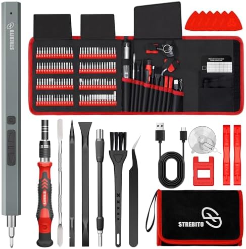 STREBITO Electric Screwdriver, 144-in-1 Precision Screwdriver Set