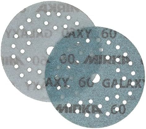 Mirka Galaxy Multifit 5 Inch Ceramic Sandpaper, 60 Grit Hook & Loop 50 Pack