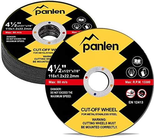 Metal Cut Off Wheels for Angle Grinder, 25 Pack 4.5" 7/8" Arbor