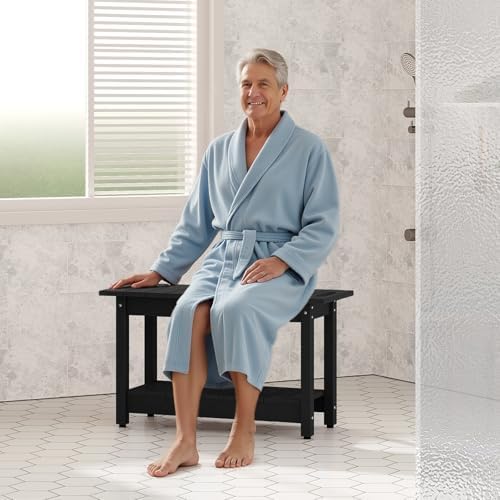 30" Shower Bench, Waterproof HIPS Shower Stool for Shaving Legs