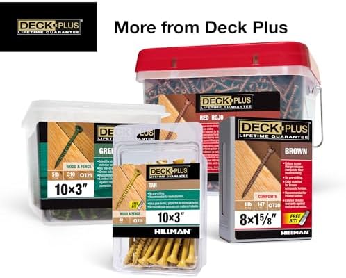 Deck Plus Deck Screws, #8 x 1-5/8in, 147 Pack, Tan Epoxy