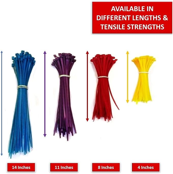 Kable Kontrol Cable Zip Ties, 11 Inch, 8500 Pcs, 50lbs Test, FL Blue | Nylon Plastic, Self Locking, UL Listed, Indoor Use