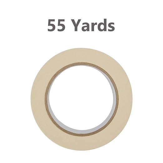 Lichamp Wide Masking Tape 2 inches, 6-Pack White Masking Tape Bulk Multi Pack, General Purpose & High Performance, 1.95 inches x 55 Yards x 6 Rolls (330 Total Yards)