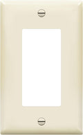 ENERLITES Decorator Light Switch or Receptacle Outlet Wall Plate, Gloss Finish, Size 1-Gang 4.50" x 2.76", Unbreakable Polycarbonate Thermoplastic, 8831-LA, Light Almond