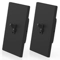 ELEGRP Digital Dimmer Switch for LED/CFL, Toggle Dimmer Switch with Decorative Frameless Design Wallplate, Single Pole/3-Way, UL Listed, 2 Pack, Black