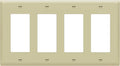 ENERLITES Decorator Light Switch or Receptacle Outlet Wall Plate, Gloss Finish, Size 4-Gang 4.50" x 8.19", Unbreakable Polycarbonate Thermoplastic, UL Listed, 8834-I, Ivory
