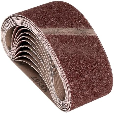 10 Pcs Sanding Belts 3 x 18 Inch 36 Grit Aluminum Oxide