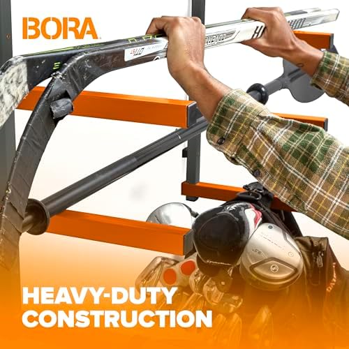 BORA Wood Rack 4-Level Heavy Duty Lumber Storage Rack Wall Mount PBR-0410