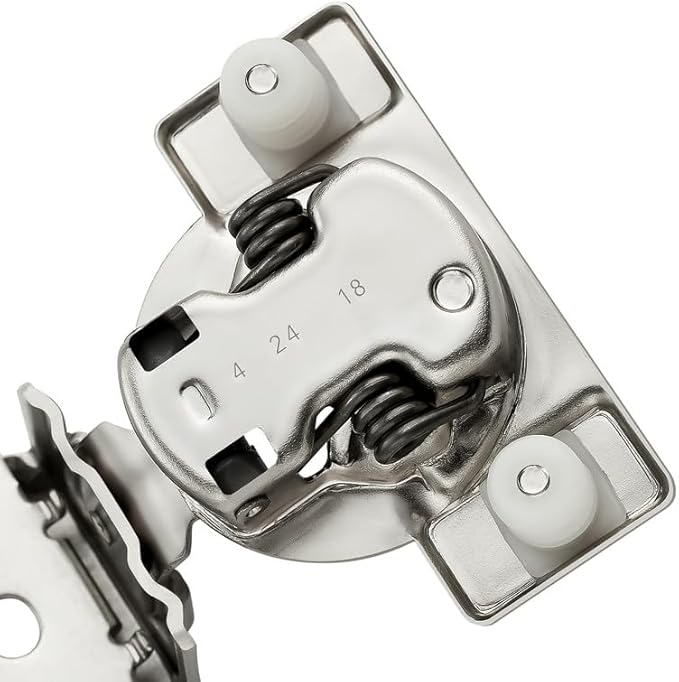 20 Pack 10 Pairs 1-3/8 inch Overlay Soft Close Hinges for Kitchen Cabinet Hinges Satin Nickel Hidden Hinges Stainless Steel Concealed Hinge self Closing